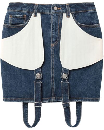 Jeremy Scott Denim Skirt - Blue