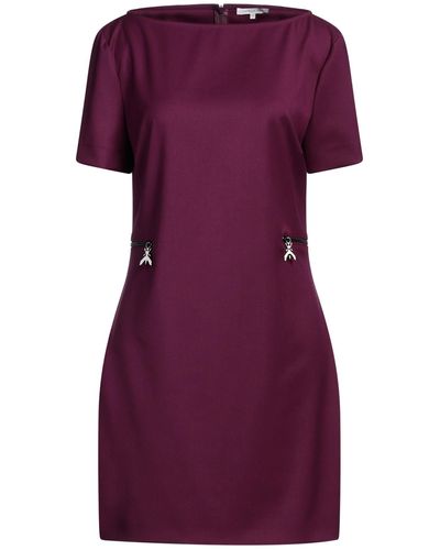 Patrizia Pepe Deep Mini Dress Polyester, Viscose, Elastane - Purple