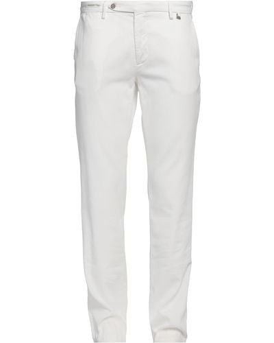 Paoloni Trousers Cotton, Elastane - White