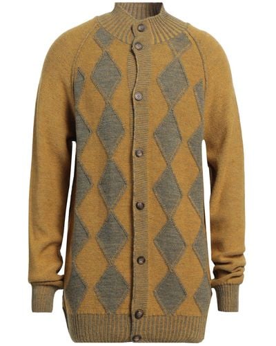 Cashmere Company Ocher Cardigan Wool, Alpaca Wool - Yellow