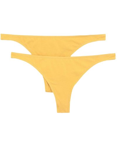 The Nude Label Thong - Yellow