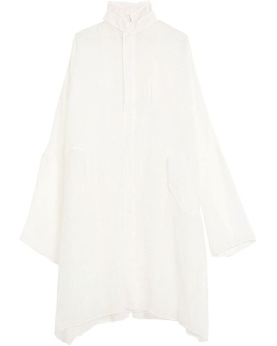 Maison Margiela Overcoat & Trench Coat Polyester, Silk - White