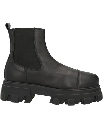 Daniele Alessandrini Ankle Boots Leather, Elastic Fibers - Black