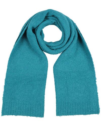 Kangra Deep Jade Scarf Alpaca Wool, Wool, Silk, Polyamide - Blue