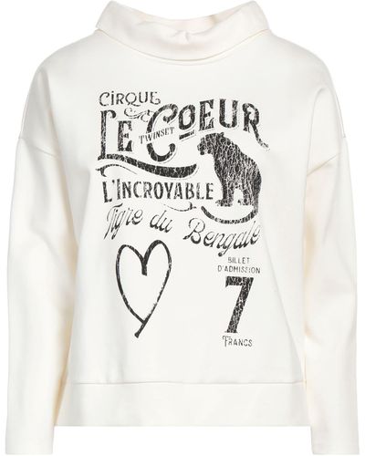 LE COEUR TWINSET Sweatshirt - Weiß