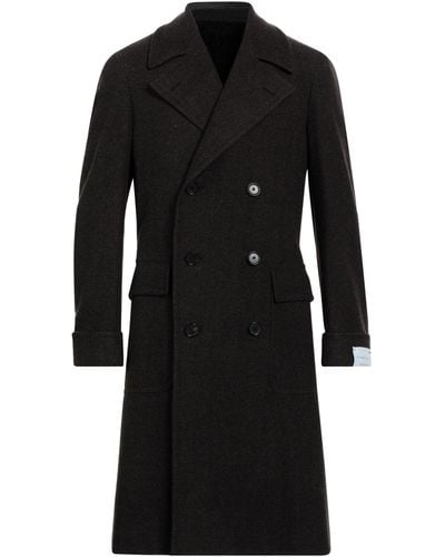 Caruso Dark Coat Wool - Black