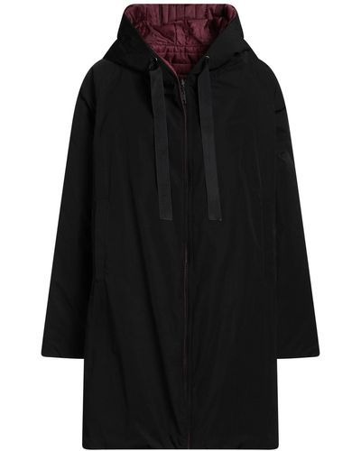 A.Testoni Overcoat & Trench Coat Polyester, Cotton - Black