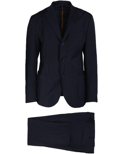 Santaniello Midnight Suit Polyester, Wool, Elastane - Blue