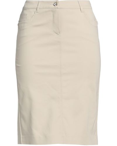 Angelo Marani Knee Length Skirt - Natural