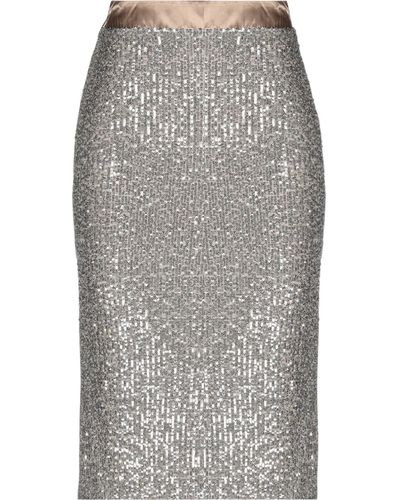 Manila Grace Midi Skirt - Metallic