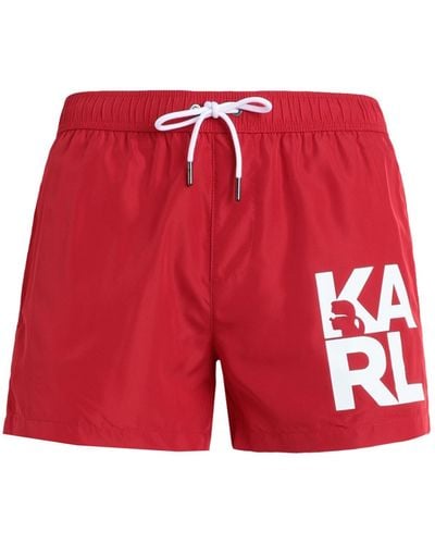 Karl Lagerfeld Boxer Da Mare - Rosso