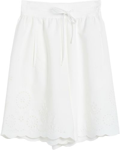 High Shorts & Bermuda Shorts - White