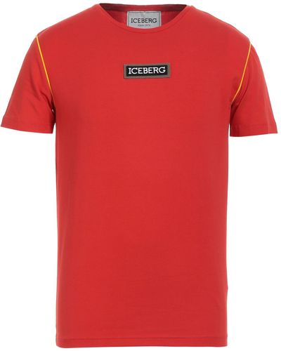 Iceberg Tomato T-Shirt Cotton, Elastane - Red