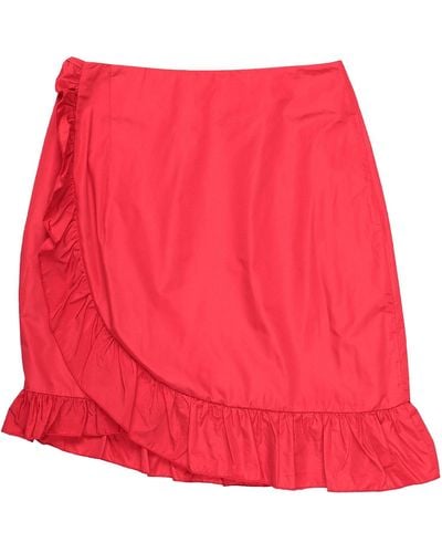 ALEXACHUNG Midi Skirt - Red