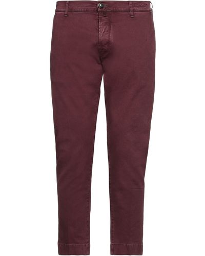 Jacob Coh?n Burgundy Trousers Cotton, Modal, Elastane - Purple