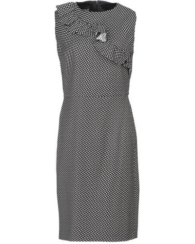 Boutique Moschino Midi Dress Virgin Wool, Rayon, Other Fibers - Gray