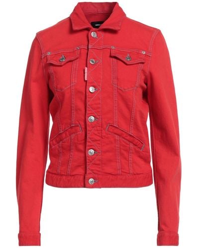 DSquared² Manteau en jean - Rouge