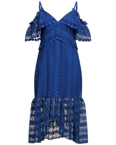 Three Floor Midi Dress - Blue