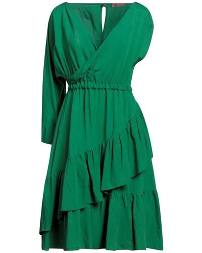 Rose' A Pois Midi Dress - Green