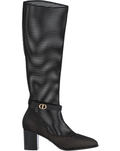 Dior Empreinte Mesh & Leather Boot - Black
