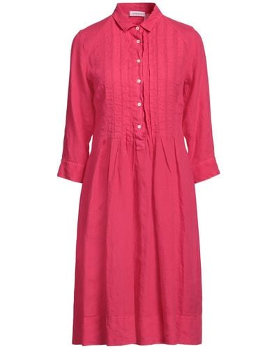 ROSSO35 Fuchsia Mini Dress Linen - Pink