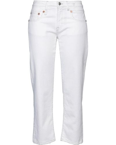 R13 Pantalon en jean - Blanc