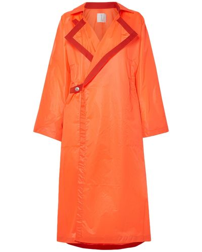 Tre by Natalie Ratabesi Overcoat & Trench Coat - Orange