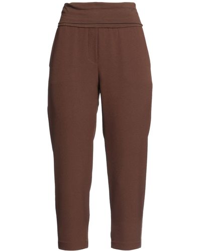 Manila Grace Cropped Trousers - Brown