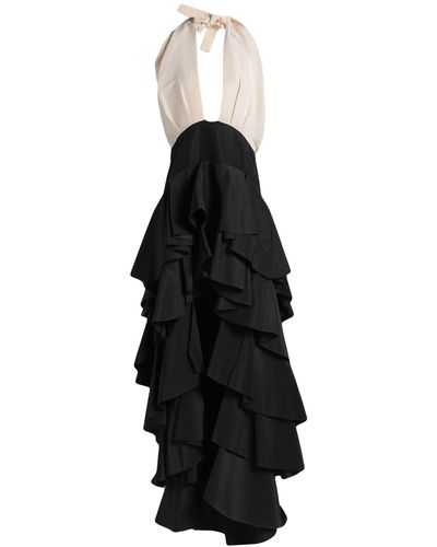 Johanna Ortiz Ivory Maxi Dress Silk - Black