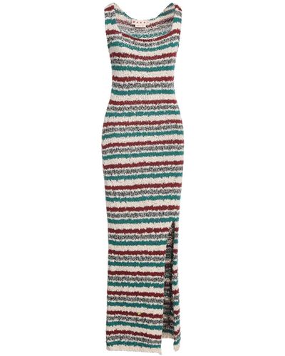 Marni distressed-effect knitted cotton dress - Black