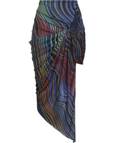 MUN-MNS6010 SKY BLUE FLUER SKIRT main image 0