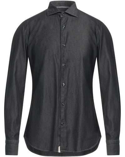 Tintoria Mattei 954 Denim Shirt Cotton - Black
