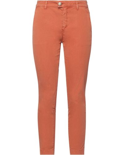 Jacob Coh?n Rust Trousers Cotton, Elastane - Orange