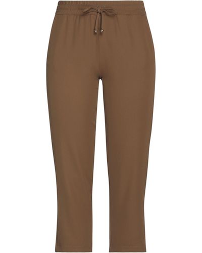 MÊME ROAD Cropped Trousers - Brown