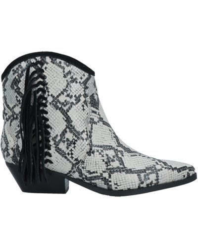 Guess Ankle Boots Soft Leather, Textile Fibers - Black