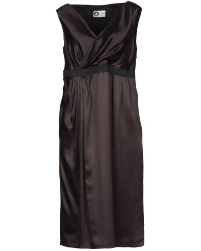 Lanvin Dark Midi Dress Silk - Black