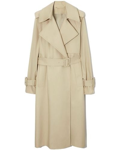 COS Oversized Belted Trench Coat (petite) - Natural