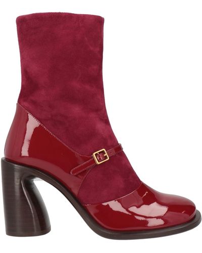 Rochas Ankle Boots - Red