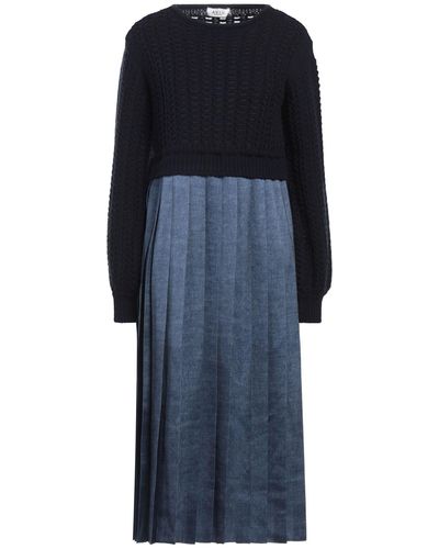 Aviu Midnight Midi Dress Polyester, Elastane, Wool - Blue