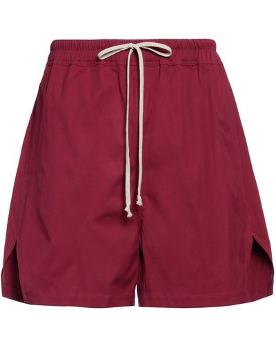Rick Owens Shorts & Bermuda Shorts Cotton, Elastane - Red