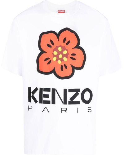 KENZO Weißes T -Shirt mit Logo