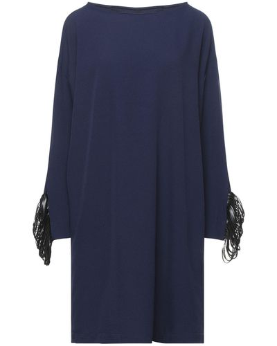 Pierantonio Gaspari Midnight Mini Dress Polyester, Elastane, Polyurethane - Blue