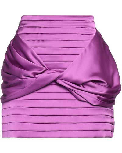 CINQRUE Mauve Mini Skirt Polyester, Elastane - Purple