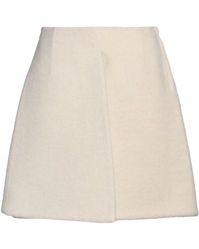 Jil Sander Ivory Mini Skirt Virgin Wool, Alpaca Wool, Polyamide - Natural