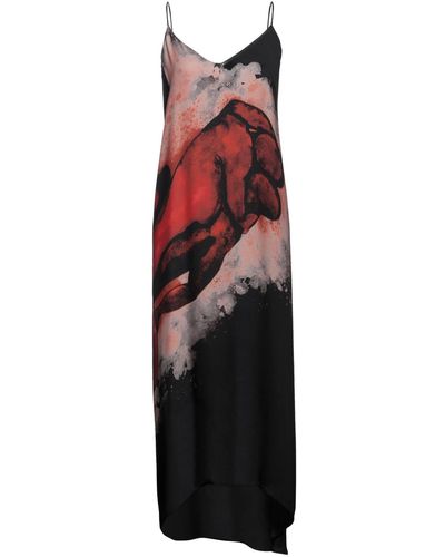 Isabel Benenato Midi Dress - Red