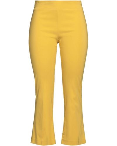 Avenue Montaigne Cropped Trousers - Yellow