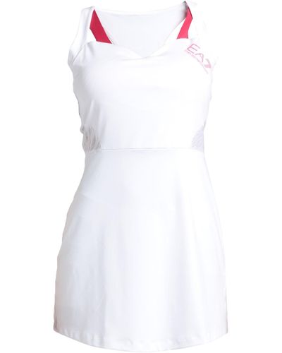EA7 Mini Dress Polyester, Elastane - White