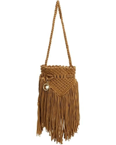 See By Chloé Roby Bucket -- Camel Shoulder Bag Cotton - Brown