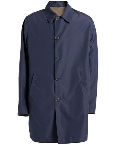 Canali Overcoat & Trench Coat - Blue