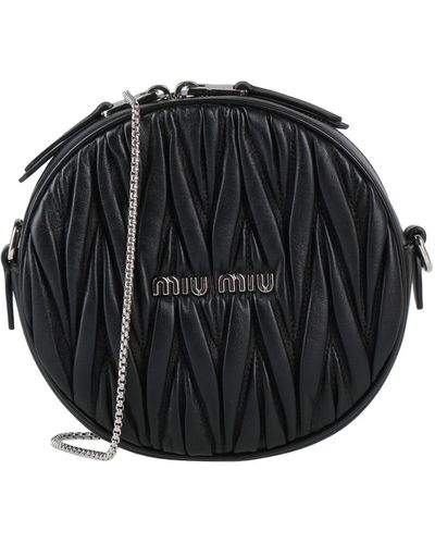MIU MIU: shoulder bag in woven leather - Beige  Miu Miu crossbody bags  5BF099 2DG7 online at